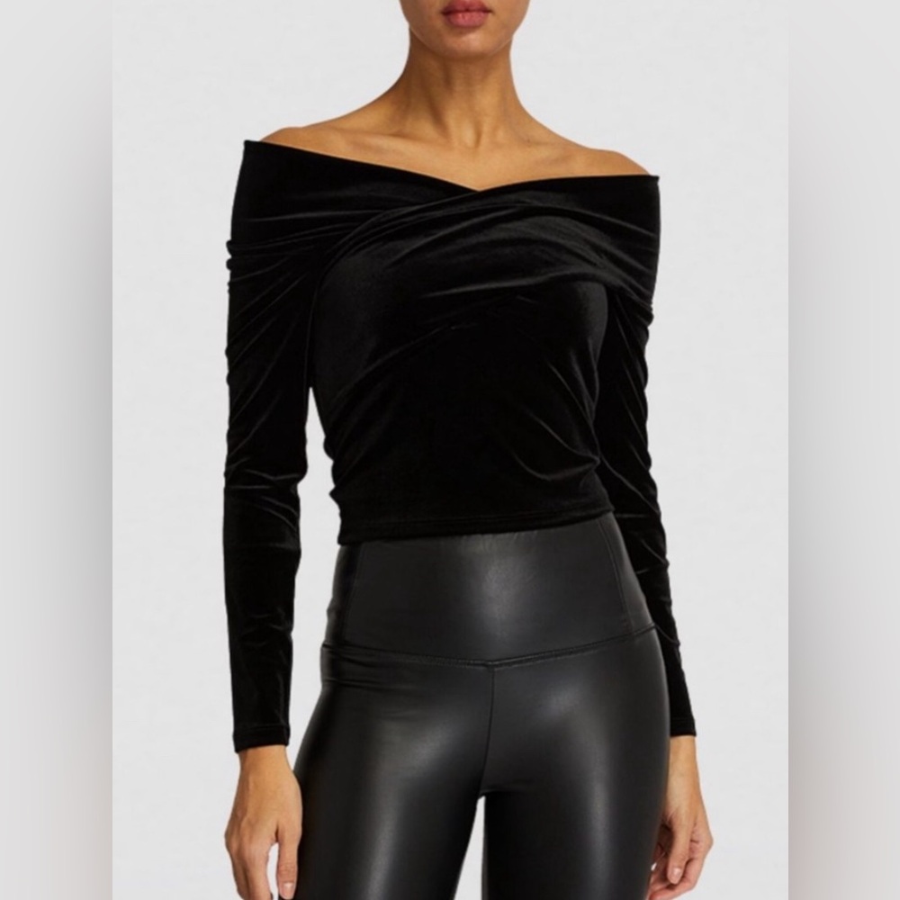 All Saints - Delta Velvet Top (Black)